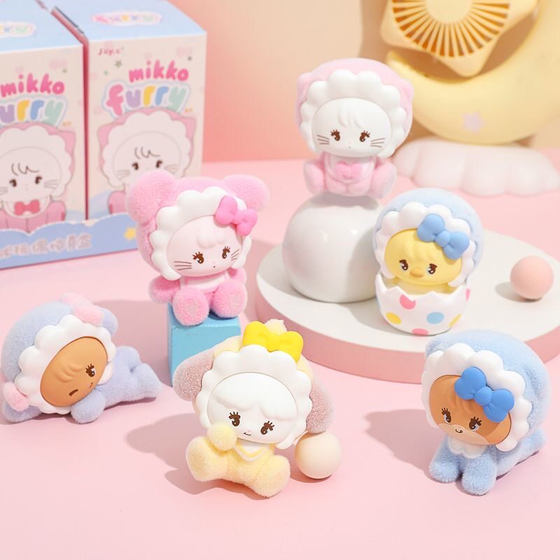 MIKKO FURRY Flocked Blind Box Figure | Cute Baby Animal Series