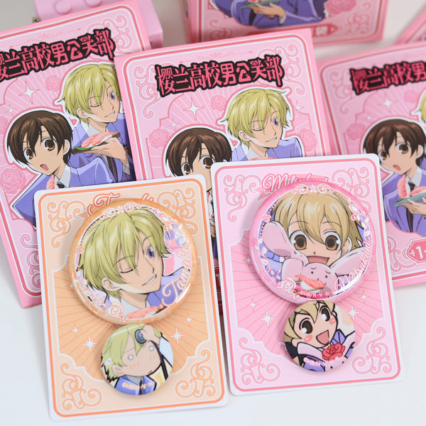 Ouran High School Host Club 1+1 Blind Box Pin Set (58mm + Mini) (Single / Case of 7)