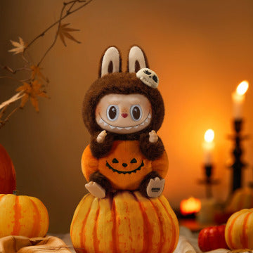 POP MART Happy Halloween Party Series LABUBU Sitting Pumpkin Vinyl Plush Pendant