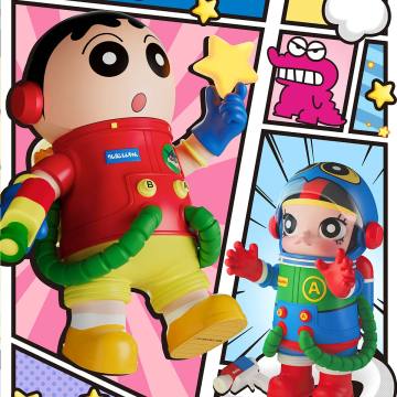 POP MART MEGA SPACE MOLLY 400%+100% Crayon Shinchan US Seller | Authentic