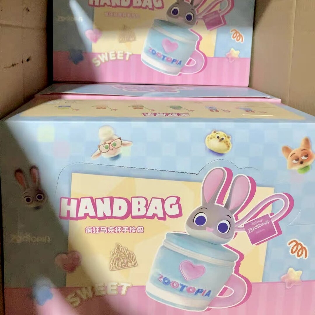 MINISO Disney Zootopia Plush Mug Mini Bag Pouch Keychain Blind Box