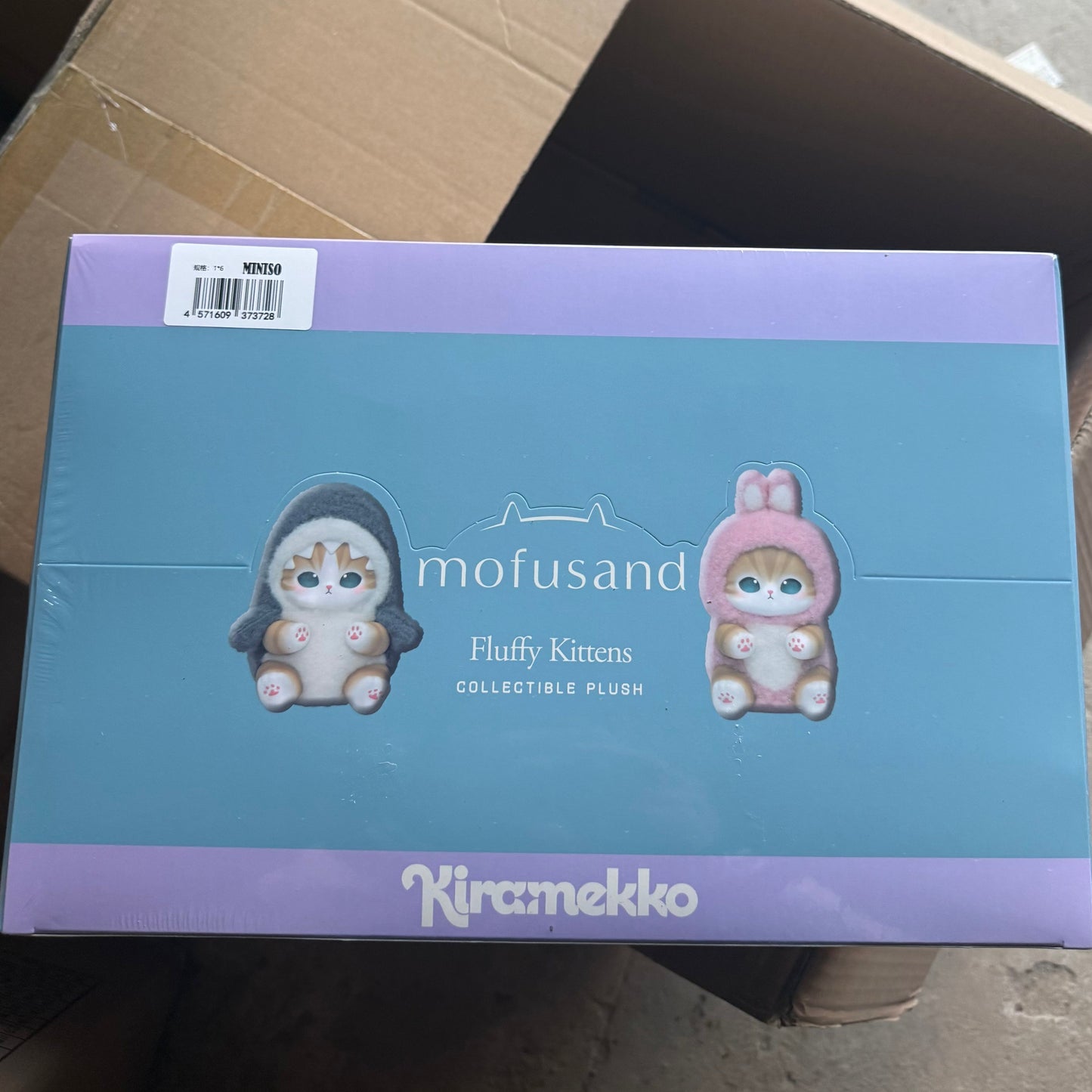 MINISO mofusand Kiramekko Fluffy Kittens Blind Box Plush Keychain Single/6pc
