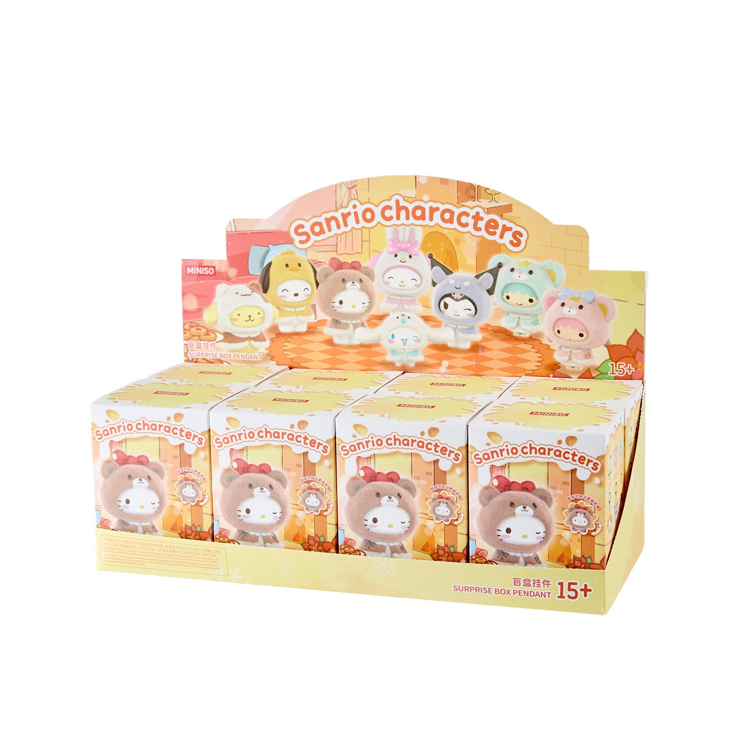 MINISO Sanrio Characters Blind Box Pendant Little Cape Flocked Hello Kitty Kuromi