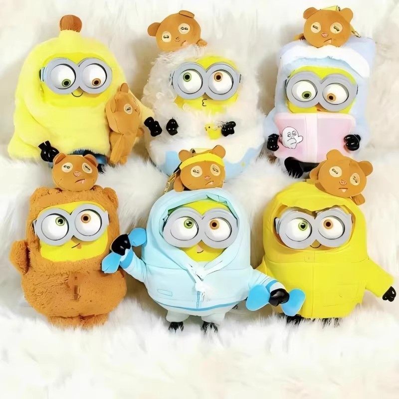52TOYS Minions Bob & Tim Better Together Plush Keychain Blind Box