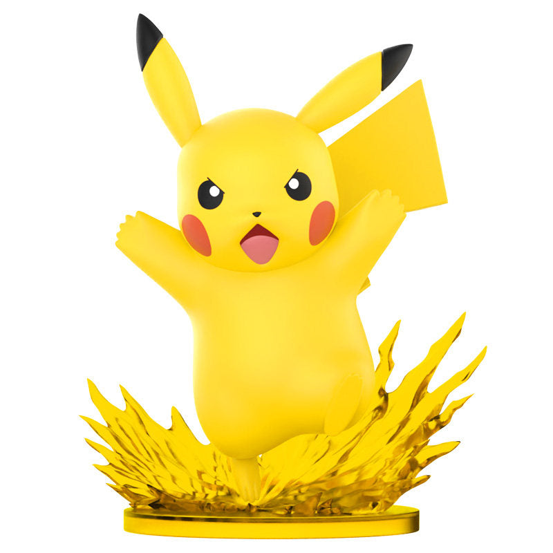 Funism Pokemon Pikachu Thunderbolt Figure 7.1in PVC Statue w/ Base