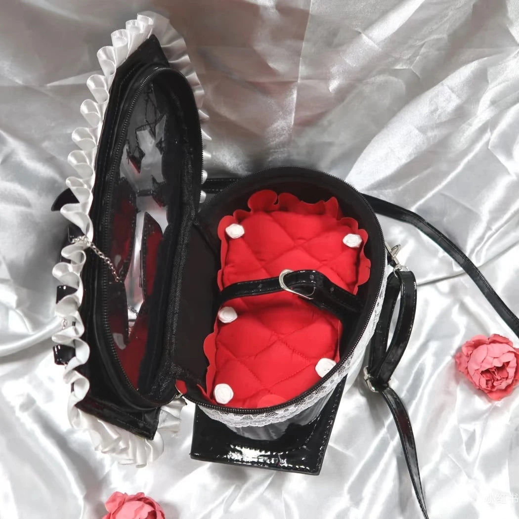 Gothic Coffin Cross Clear Window Ita Bag