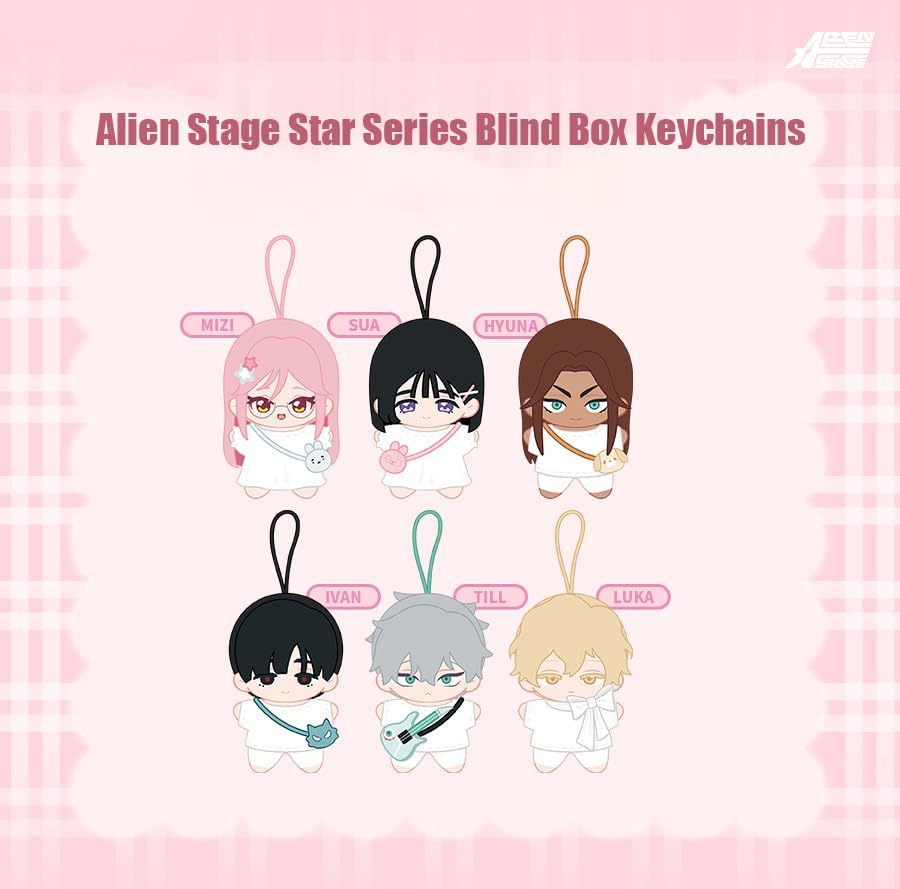 Alien Stage Anime Star Series Mystery Blind Box Keychains Chibi Plush Bag Charm