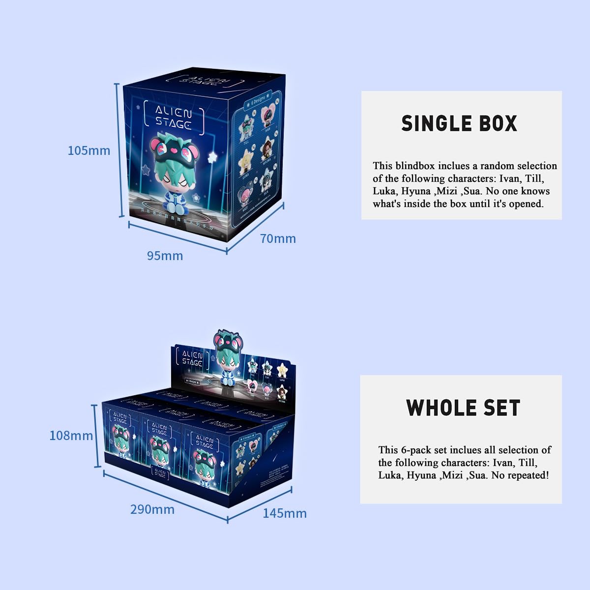 Alien Stage Free Stage Series Mystery Blind Box Figures Collectible Anime Statues