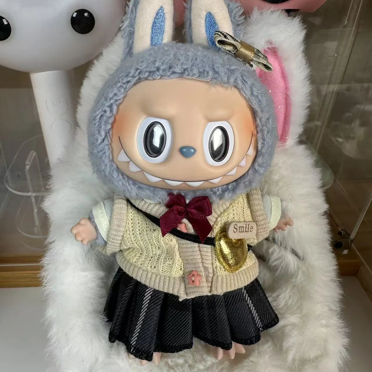 FREE DOLL+POP MART LABUBU Outfit The Monsters Plush Doll Replacing Clothes Set