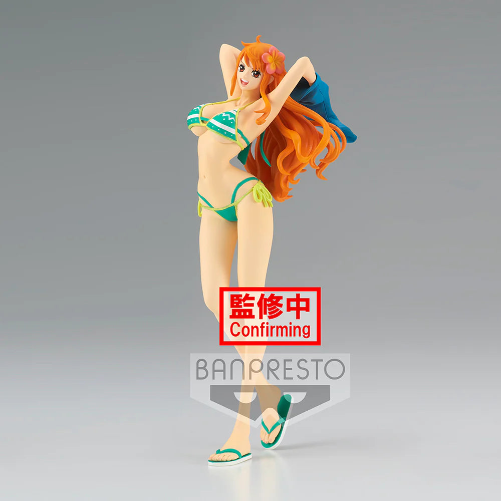 BANPRESTO ONE PIECE - GRANDLINE GIRLS ON VACATION - NAMI - A:Green ver. - OtakuPop