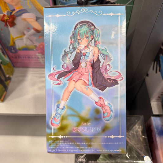 Hatsune Miku Gray Sailor Suit Noodle Stopper Figure FuRyu Vocaloid Anime