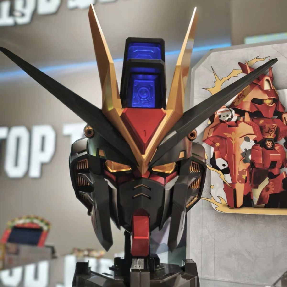 Bandai BN HEAD Collection Strike Freedom Gundam Helmet Black Ver. With Light