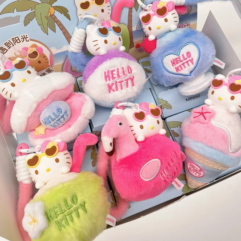 MINISO Hello Kitty Summer Tan Series Plush Air Freshener Blind Box