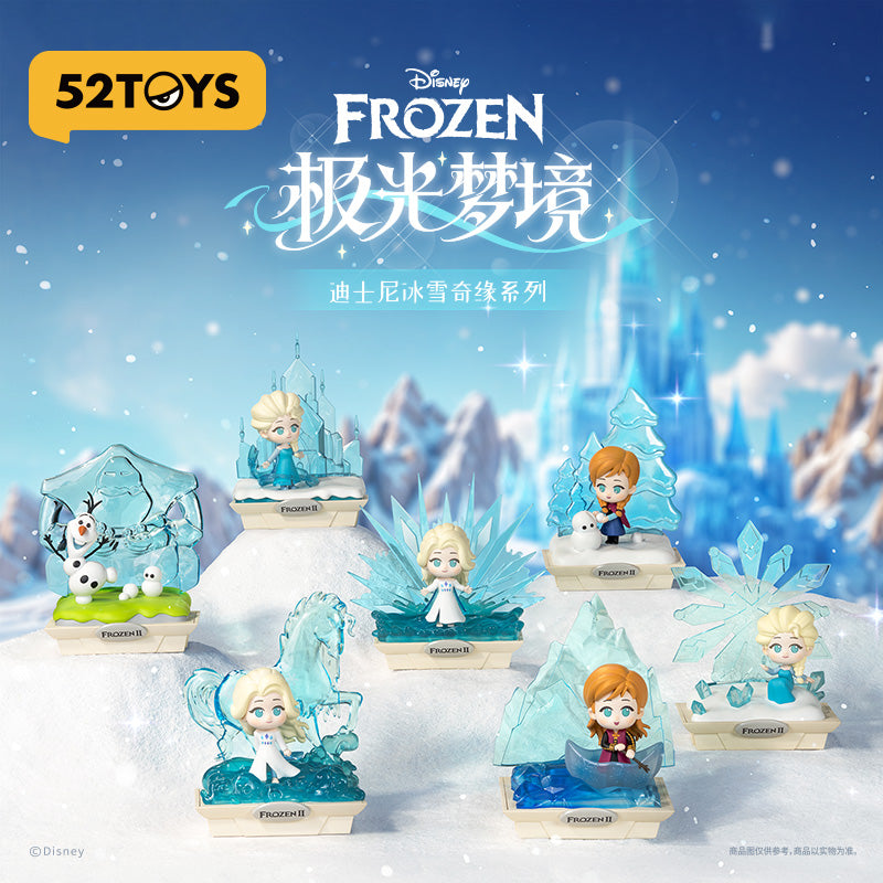 52TOYS Disney Frozen II Aurora Dream Blind Box Figure with LED Base Light