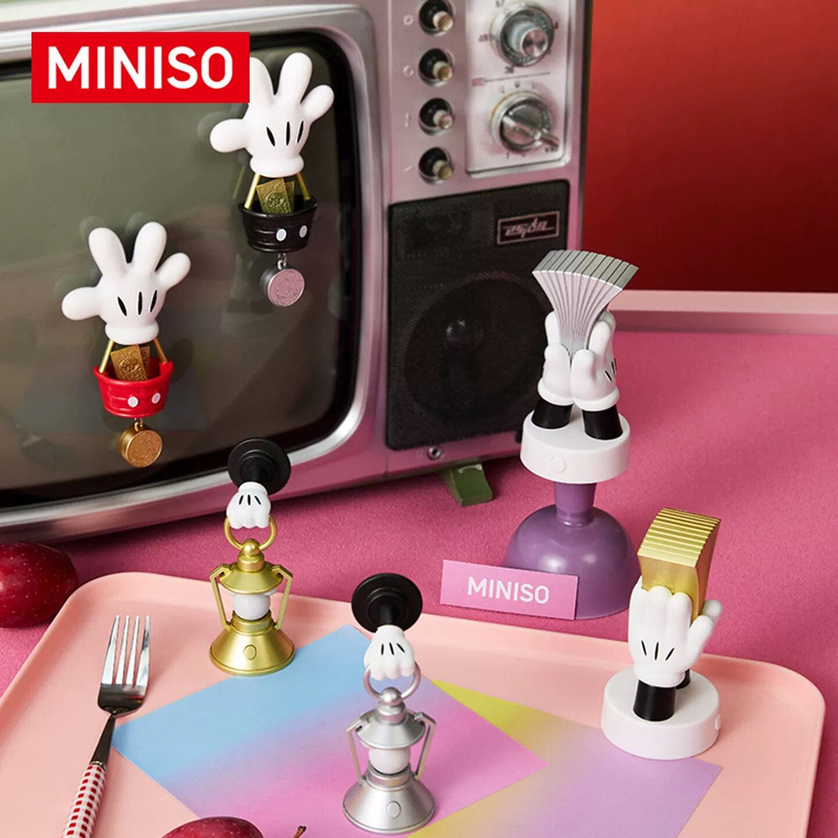 MINISO Disney Mickey Magnetic Night Light Blind Box Hand of Fortune Series