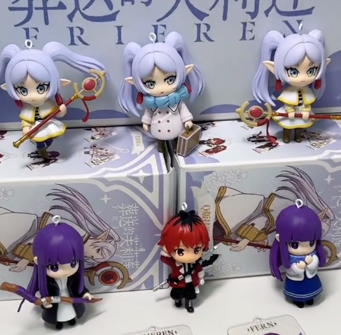 Frieren Chibi Keychain Blind Box 2.6 in – Official PVC | US Seller