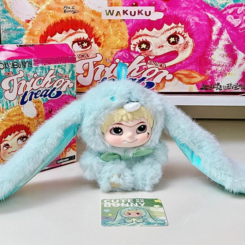 Letsvan Wakuku Blind Box Plush Toys - Fox & Bunny Trick Or Treat Series US Seller | Authentic