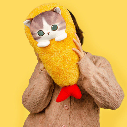 Mofusand Shrimp Tempura Cat Plush Pillow 17in Cute Kawaii Soft Toy