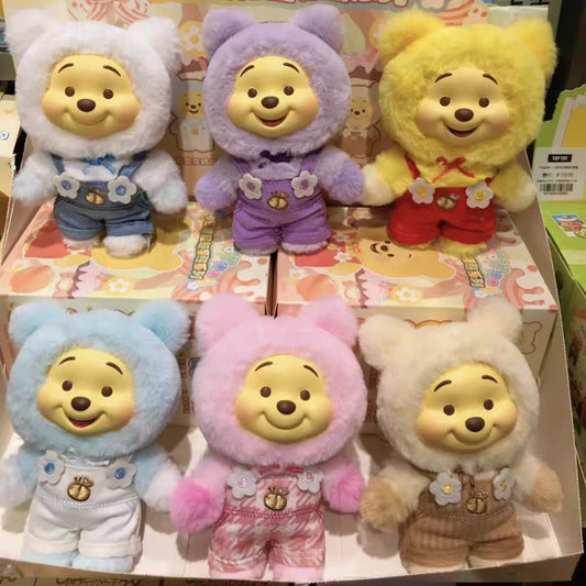 TOPTOY Disney Winnie the Pooh Candy Bear Series Vinyl Plush Keychain Blind Box