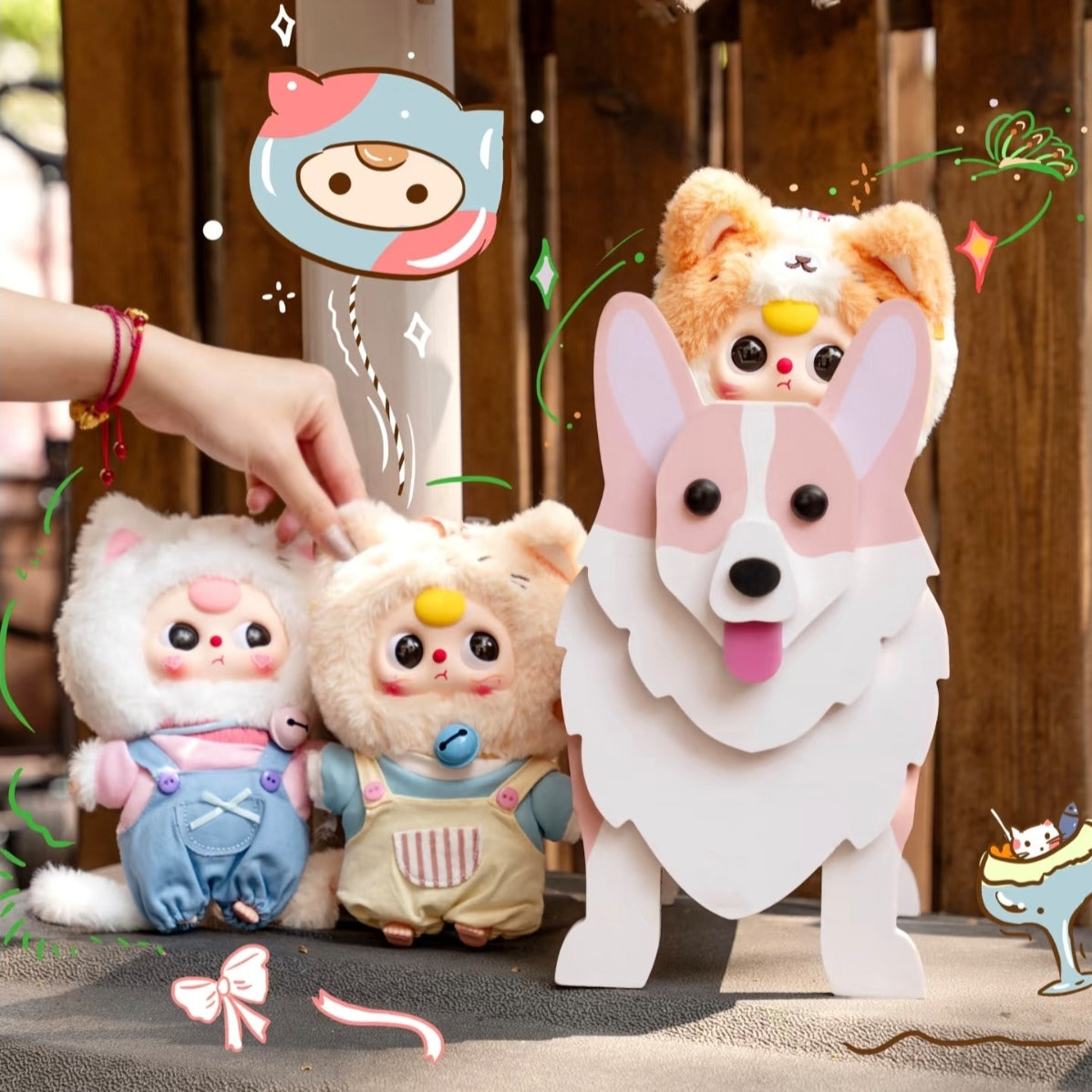 Baby Three “Kitten Wardrobe” Plush Blind Box (12 Styles) – US Seller