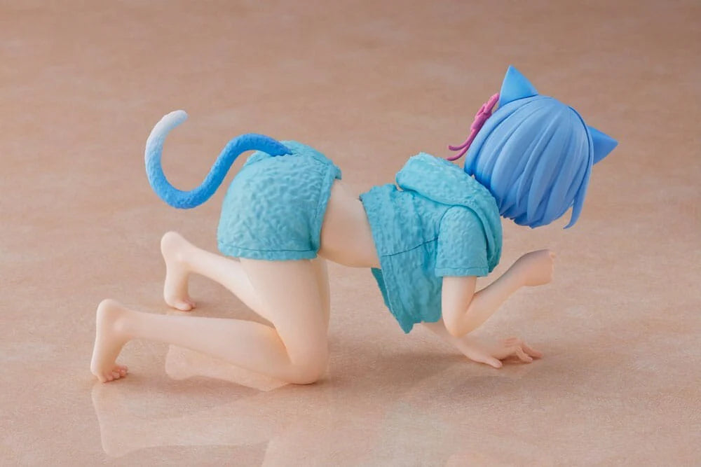 Taito Re:ZERO -Starting Life in Another World Desktop Cute figure Rem -Cat room wear ver.- (standard version) - OtakuPop