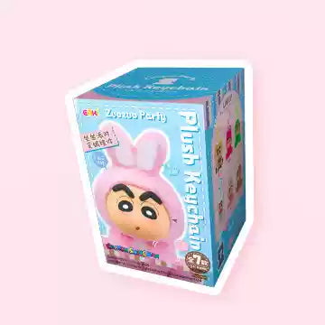 EAKI Crayon Shinchan ZuoZuo Party Plush Keychain Blind Box Collectible Figure Toy
