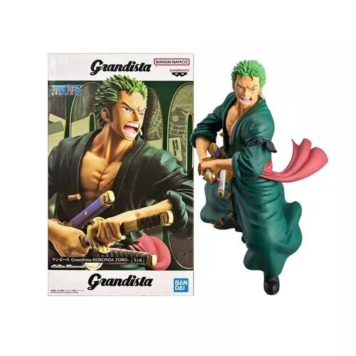 Banpresto One Piece Grandista Roronoa Zoro Figure 8.7" Authentic Japan Import