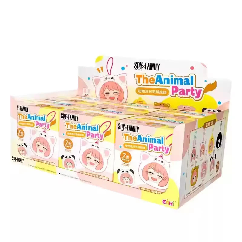 EAKI SPY x FAMILY Anya Animal Party Plush Keychain Blind Box Mystery Collectible Toy