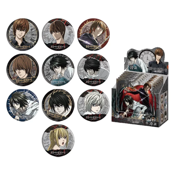 Death Note Light Yagami & L Button Pin Blind Bag with Collectible Card