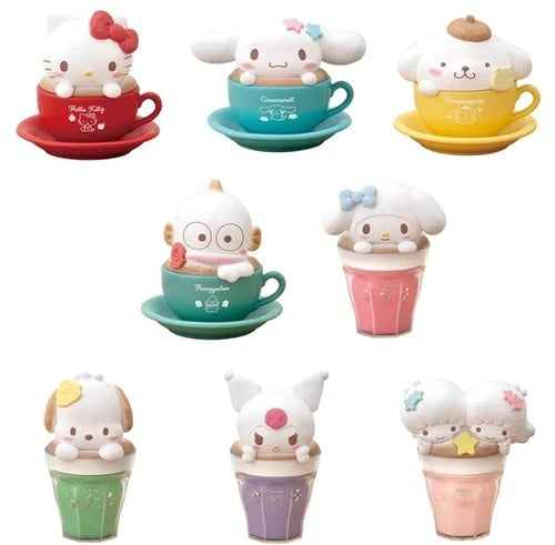 Bandai Namco Miniatures Sanrio Latte Cafe Blind Box Candy Toy Figure