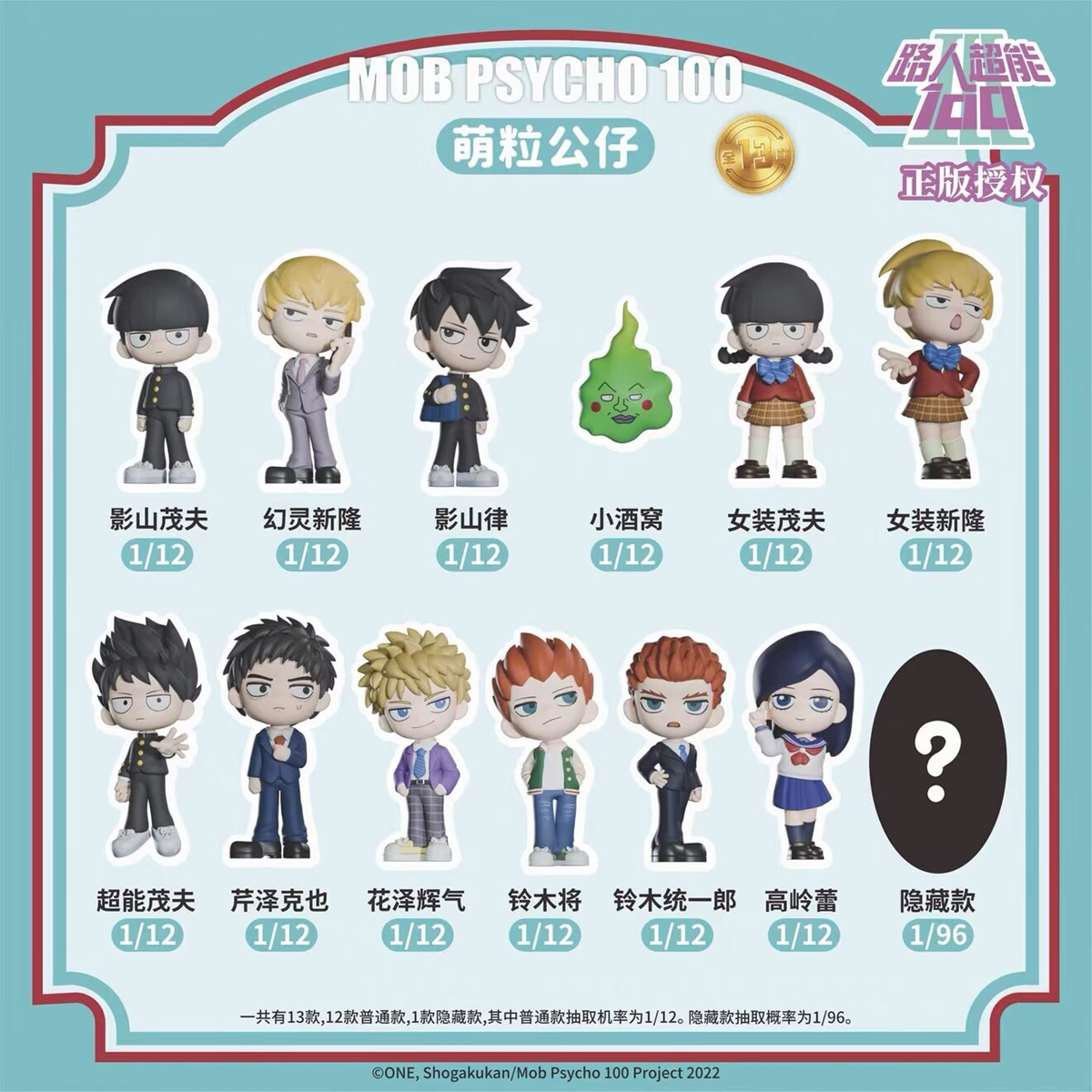 Mob Psycho 100 Chibi Figure Blind Box Series Official Licensed