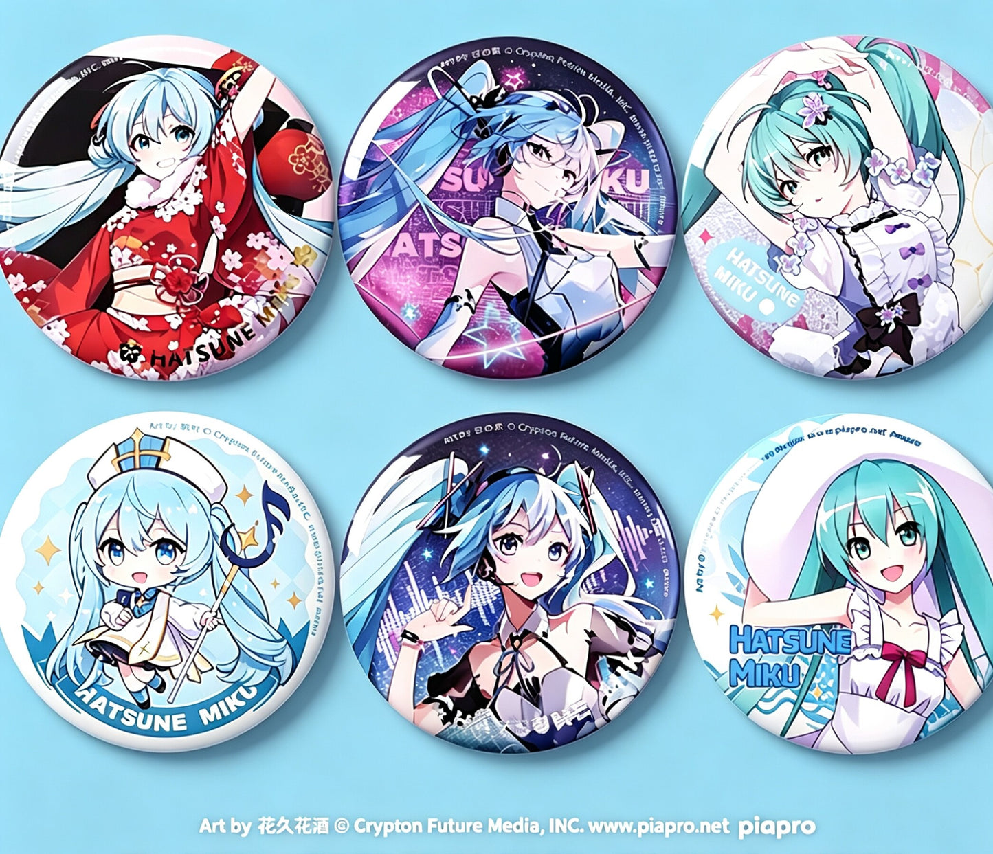 Hatsune Miku 16th Anniversary Glitter Holographic Badge Pin Official Vocaloid Can Badge