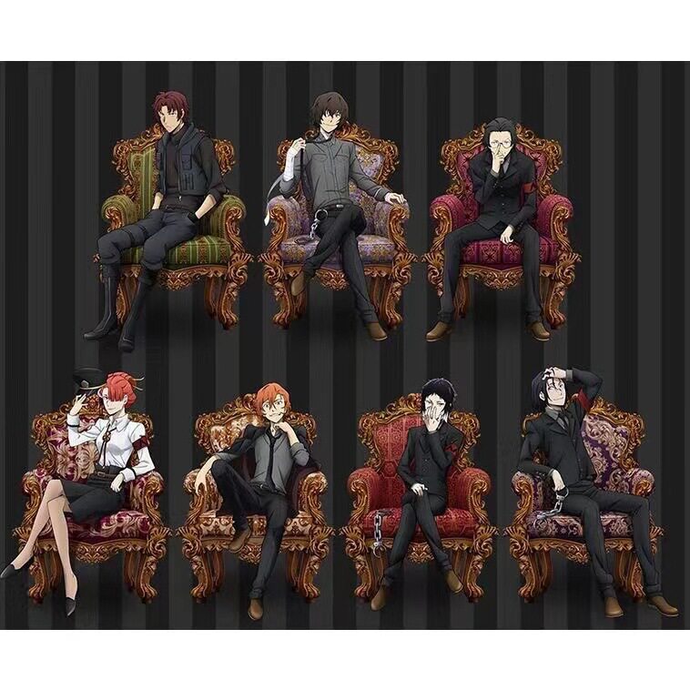 Bungo Stray Dogs Chair Acrylic Stand Figure – Osamu Dazai / Chuuya Nakahara