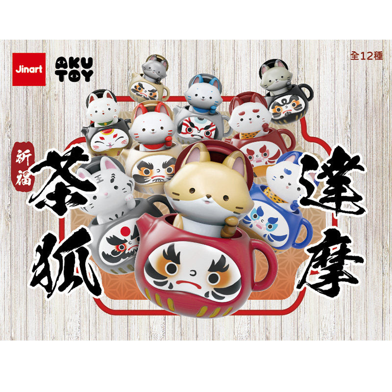 Jinart Tea Fox Daruma Blind Box Series 2 – Cute PVC Figure