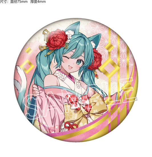 Hatsune Miku Hyakki Yako Reien Glitter Can Badge 75mm by TWINCRE