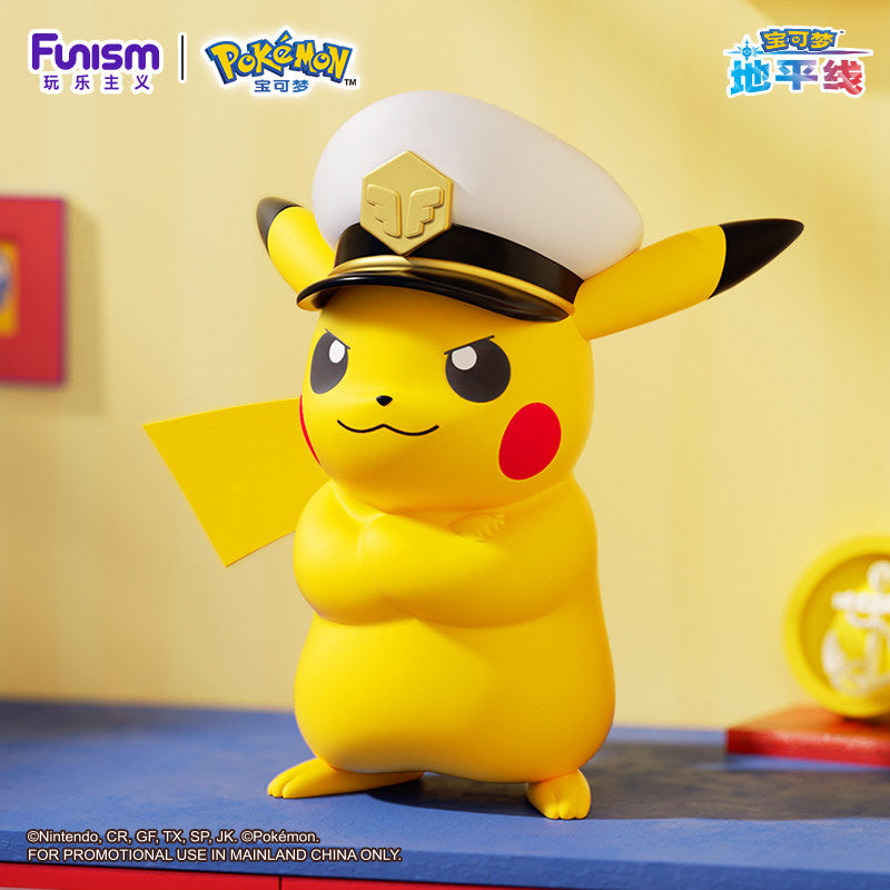 Funism Pokemon Captain Pikachu 19.7in 50cm Large Figure Statue Home Decor Gift