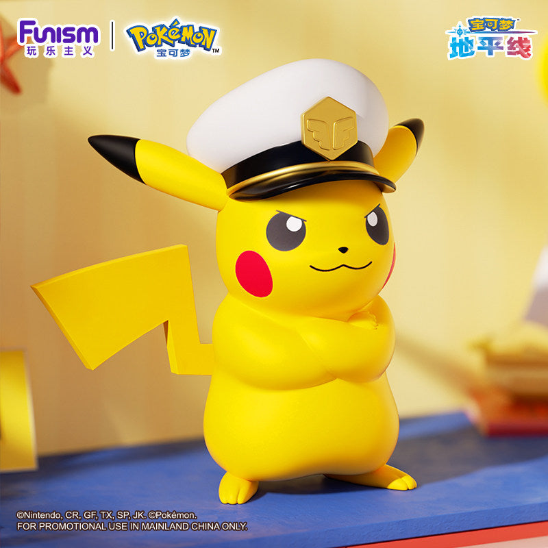 Funism Pokemon Captain Pikachu 19.7in 50cm Large Figure Statue Home Decor Gift
