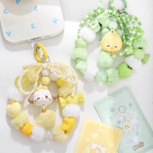 MIKKO Flocked Charm Bracelet Blind Box Plush Keychain Series