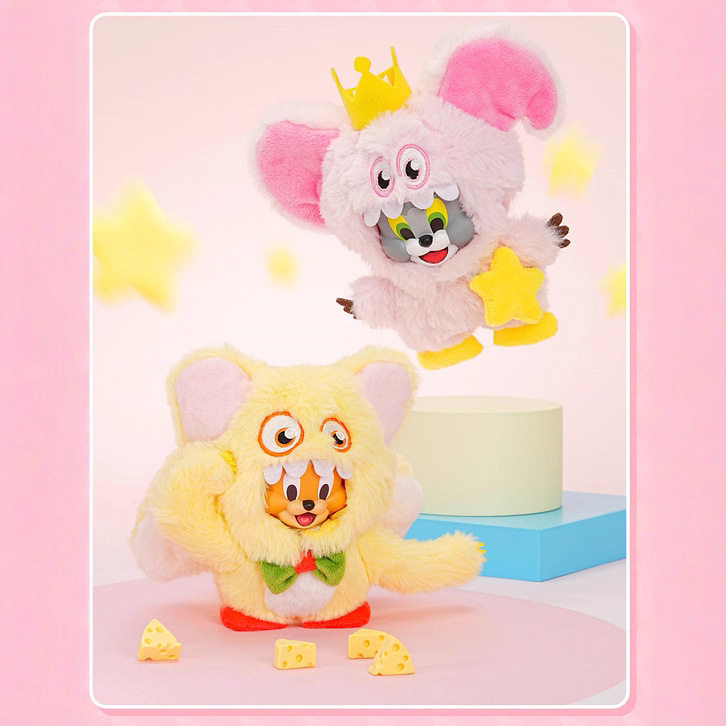 Tom and Jerry Plush Keychain 6in Monster Series Cute Bag Charm Toy Blind Box