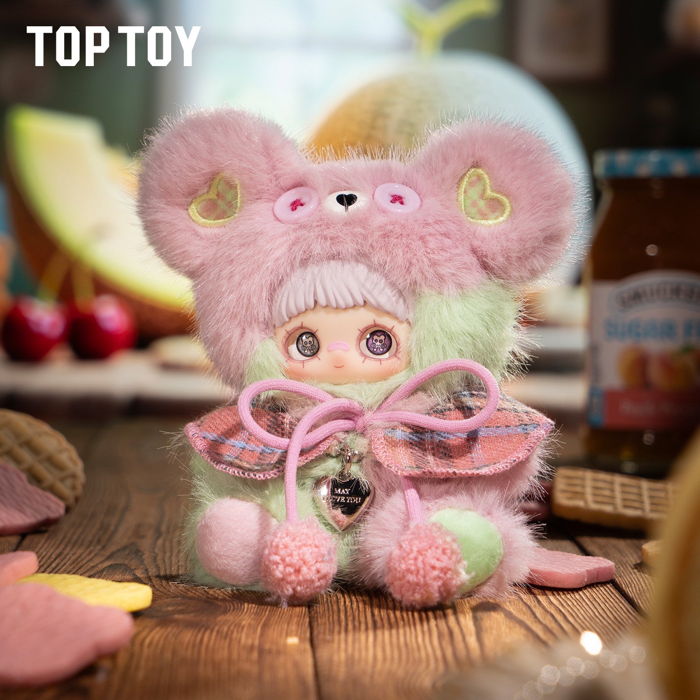TOPTOY MayMei Tiny Bear Cookie Plush Blind Box Keychain Charm