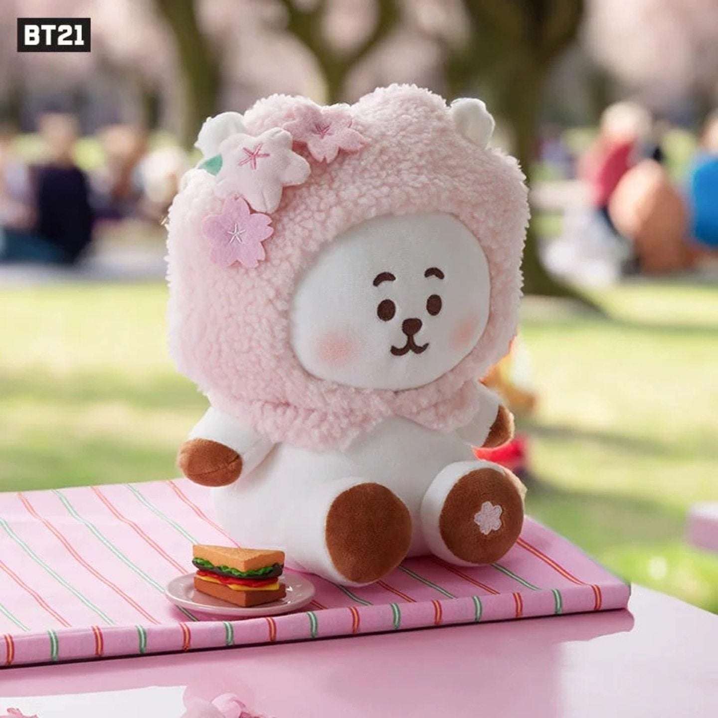 Official BT21 Sakura Plush Doll 20cm – Cherry Blossom Spring Edition
