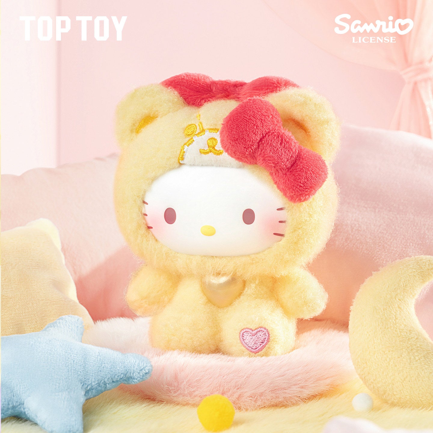 TOPTOY Hello Kitty Teddy Pajamas Plush Keychain Blind Box (Random
