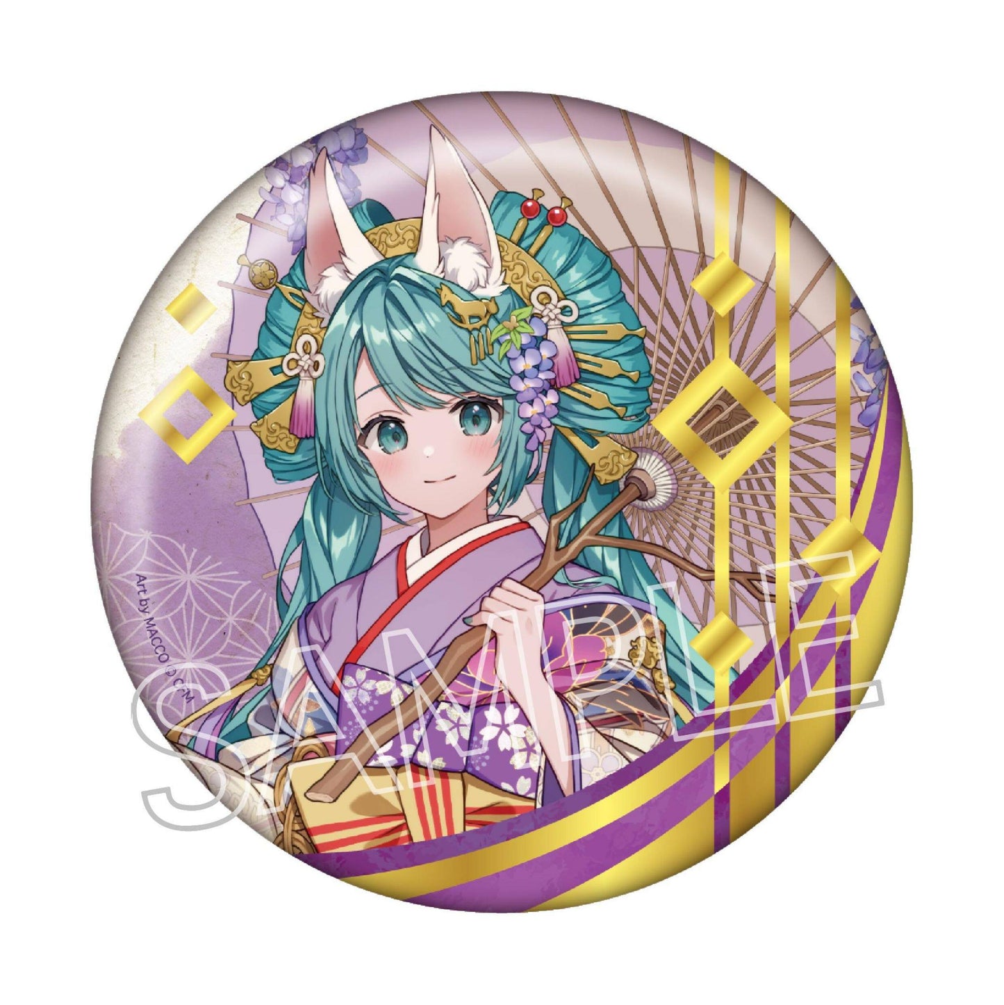 Hatsune Miku Hyakki Yako Reien Glitter Can Badge 75mm by TWINCRE