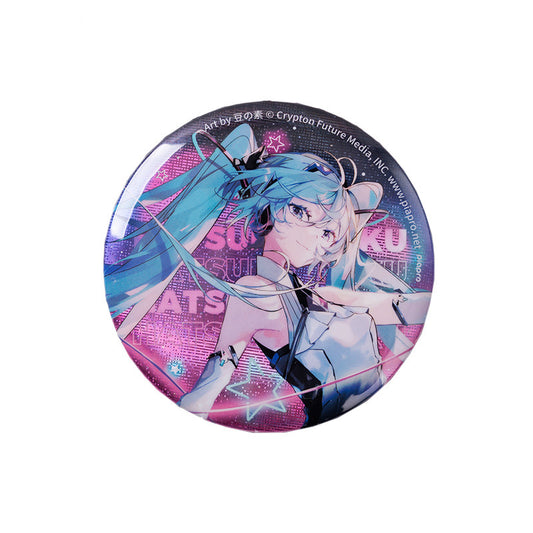 Hatsune Miku 16th Anniversary Glitter Holographic Badge Pin Official Vocaloid Can Badge