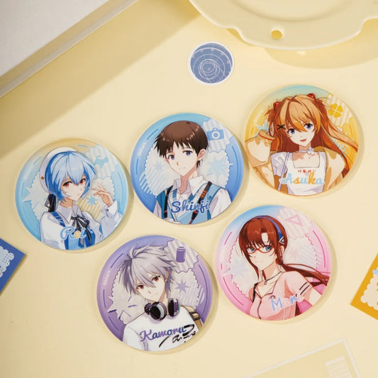 Neon Genesis Evangelion Day Off Series Silver Foil Badge Blind Bag