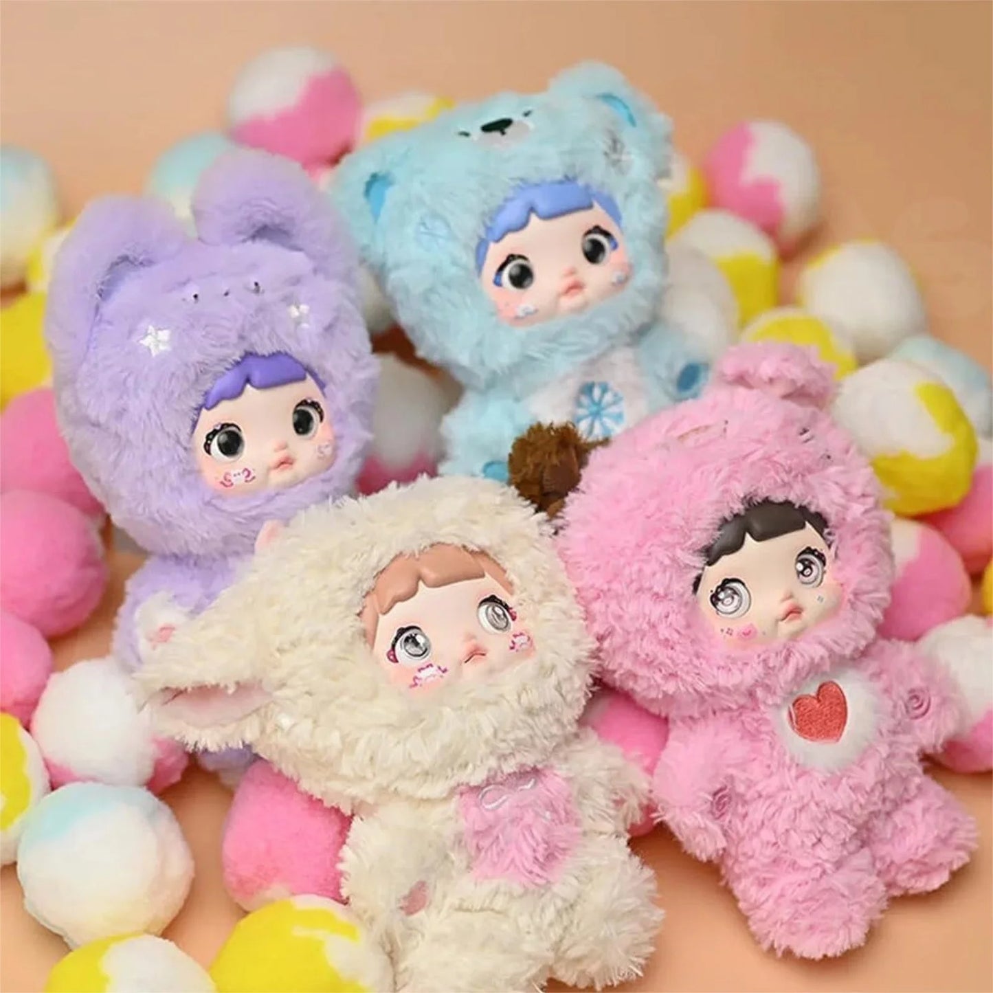 Nommi Blind Box Plush Doll Nommi Loveliness Never Ends Series Kawaii Plushie Toys Figure Doll