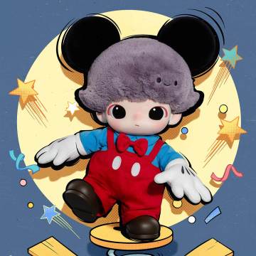 POP MART DIMOO WORLD × DISNEY Series-Mickey Vinyl Plush Bag 100% Authentic