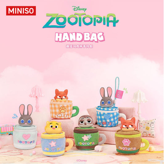 MINISO Disney Zootopia Plush Mug Mini Bag Pouch Keychain Blind Box