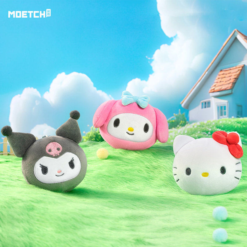 MOETCH Sanrio Soft Dumpling Plush Blind Box Keychain 6 Styles Kuromi Hello Kitty