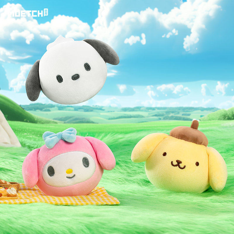 MOETCH Sanrio Soft Dumpling Plush Blind Box Keychain 6 Styles Kuromi Hello Kitty